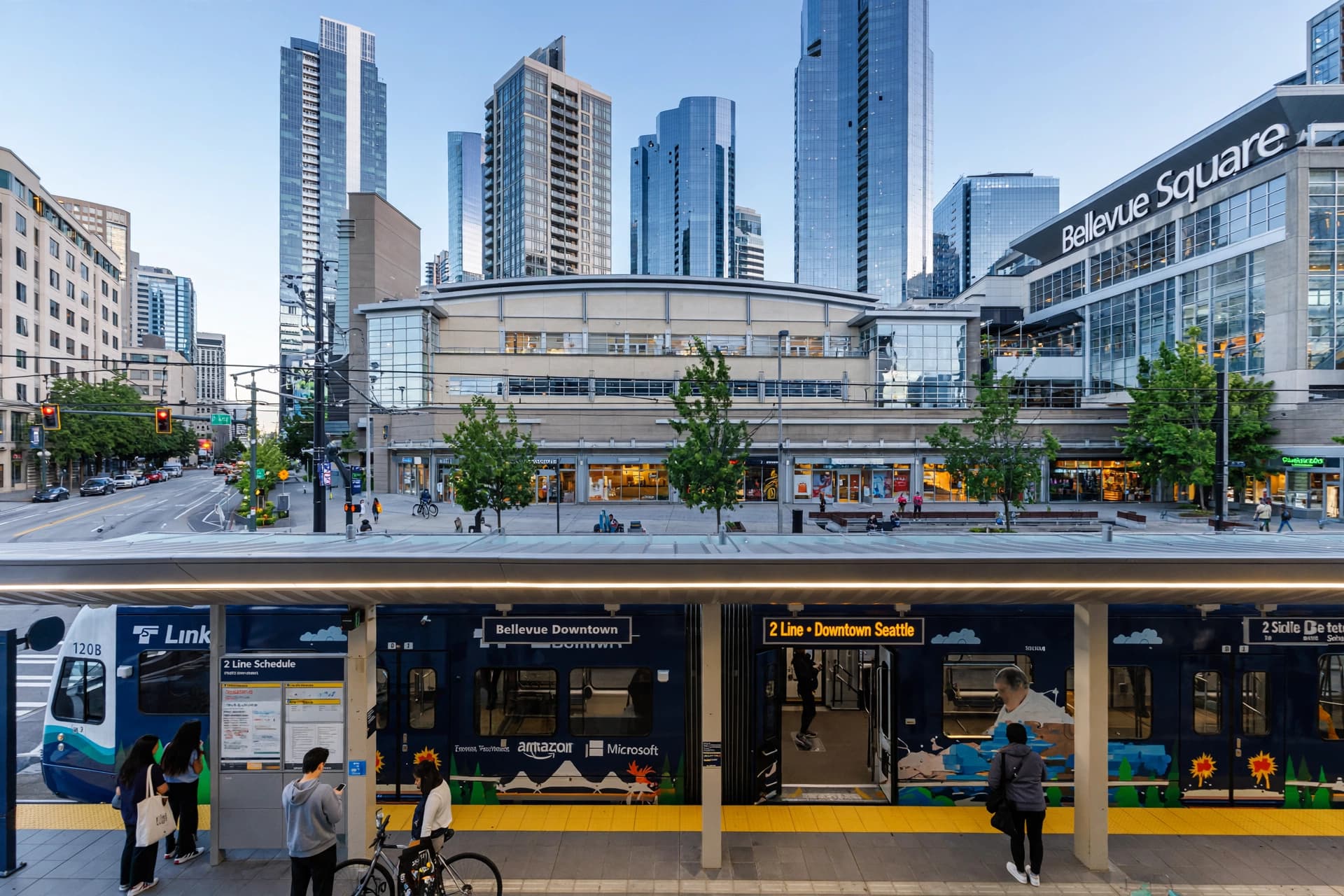 Bellevue Downtown Station on the 2 Line light rail