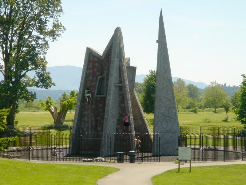 The climbing rock at Marymoor Park