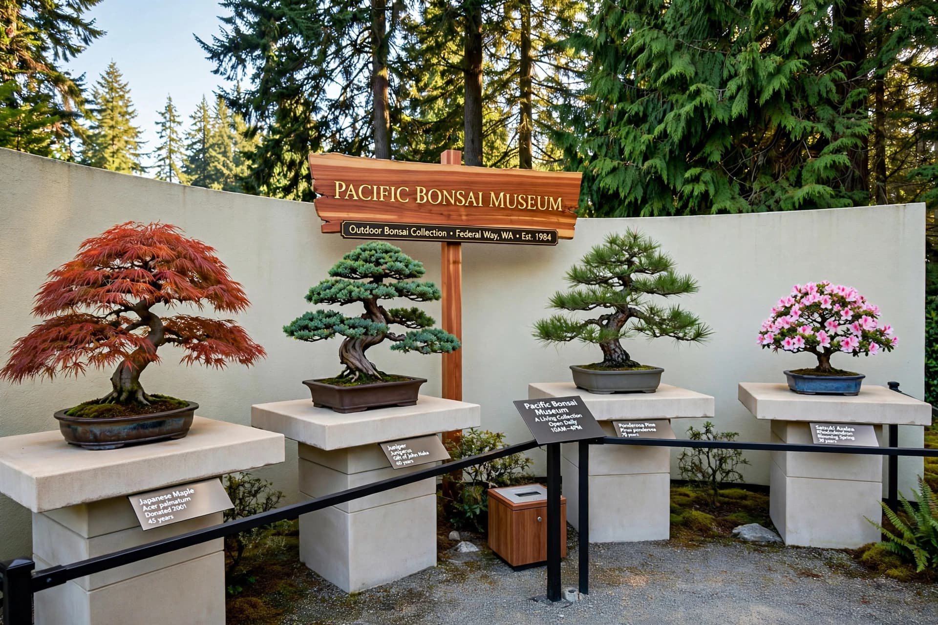 Pacific Bonsai Museum outdoor display